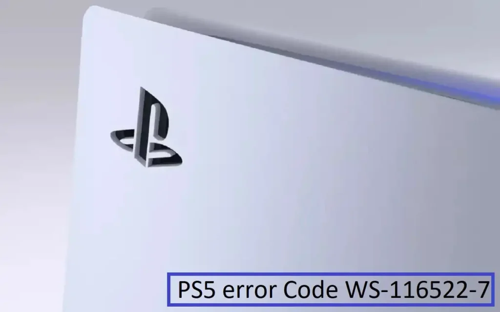 PS5 error Code WS-116522-7